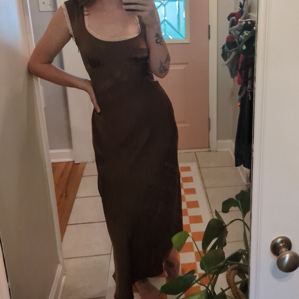 Elegant Brown Maxi Dress